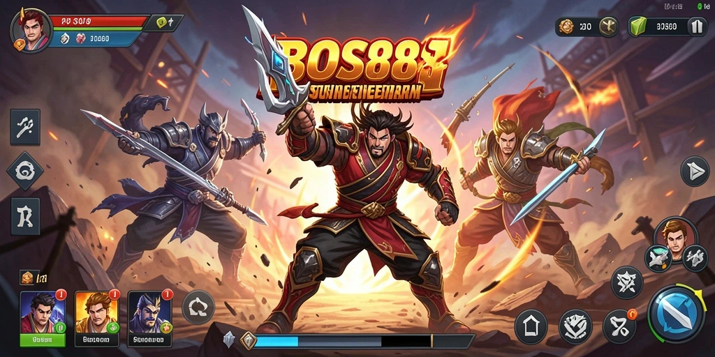 Tampilan aksi seru dalam gameplay BOS88 yang mendebarkan.