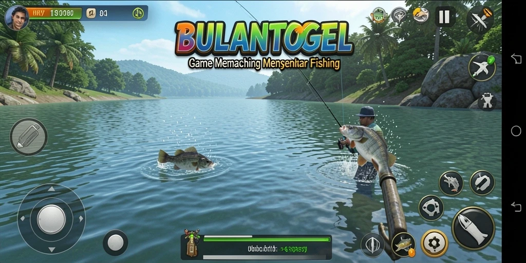 Tampilan gameplay memancing yang menakjubkan di BULANTOGEL.
