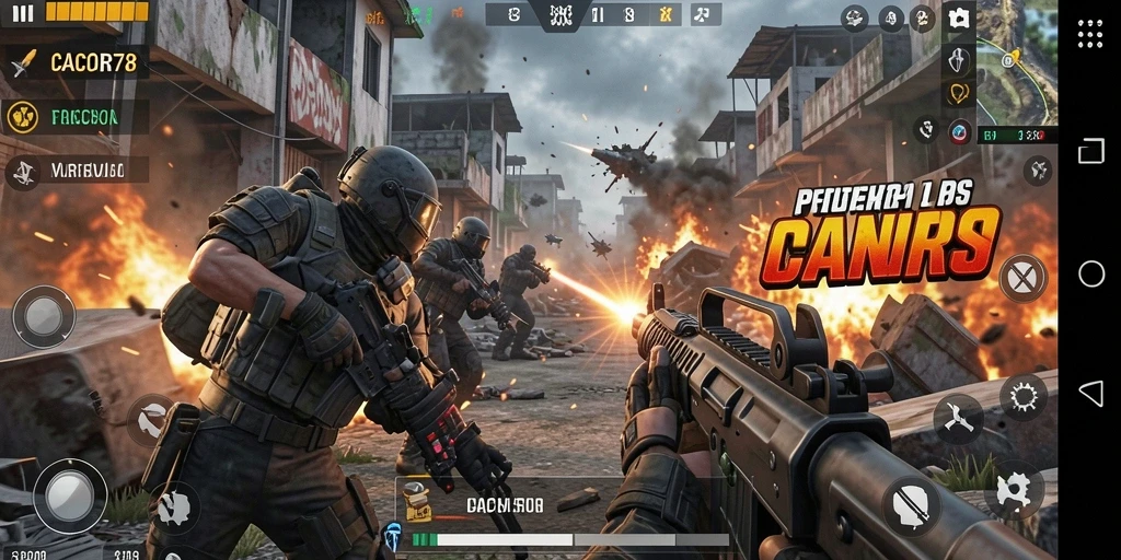 Tampilan aksi mendebarkan dalam gameplay CACOR78.