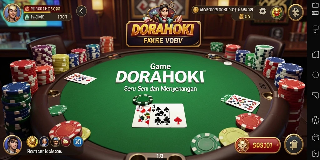 Tampilan gameplay Poker menarik di DORAHOKI yang penuh aksi.