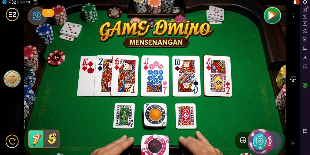 Tampilan seru gameplay Domino di F32 dengan pemain bersaing.