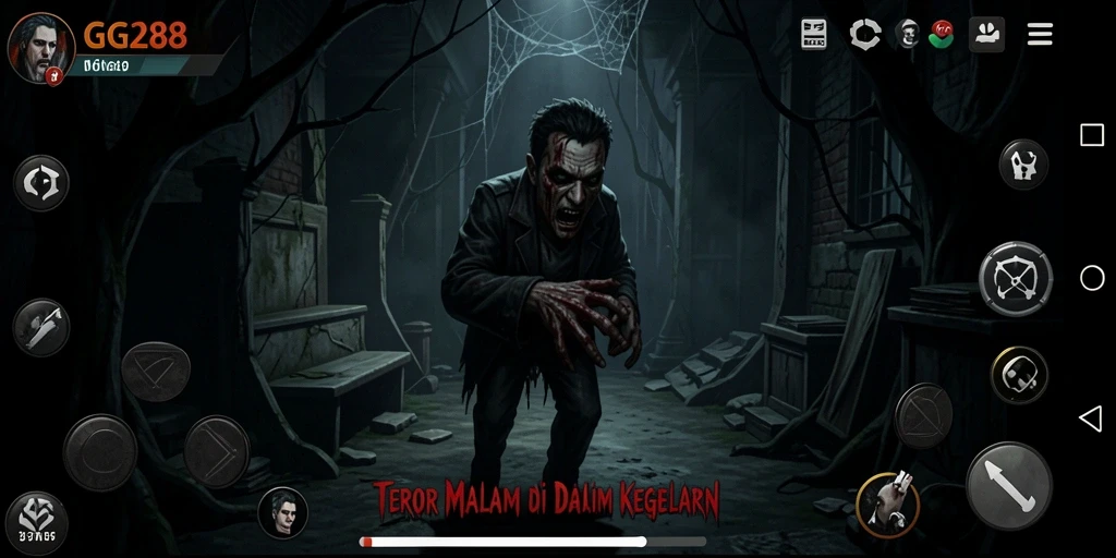 Gameplay GG288 yang menampilkan suasana Horror yang mencekam.