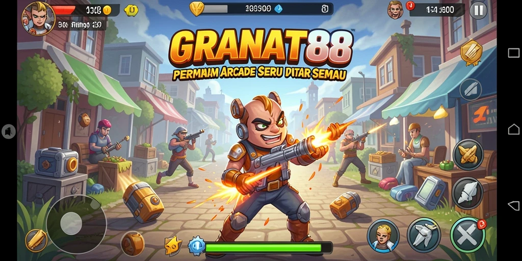 Tampilan gameplay seru dan penuh aksi di GRANAT88.