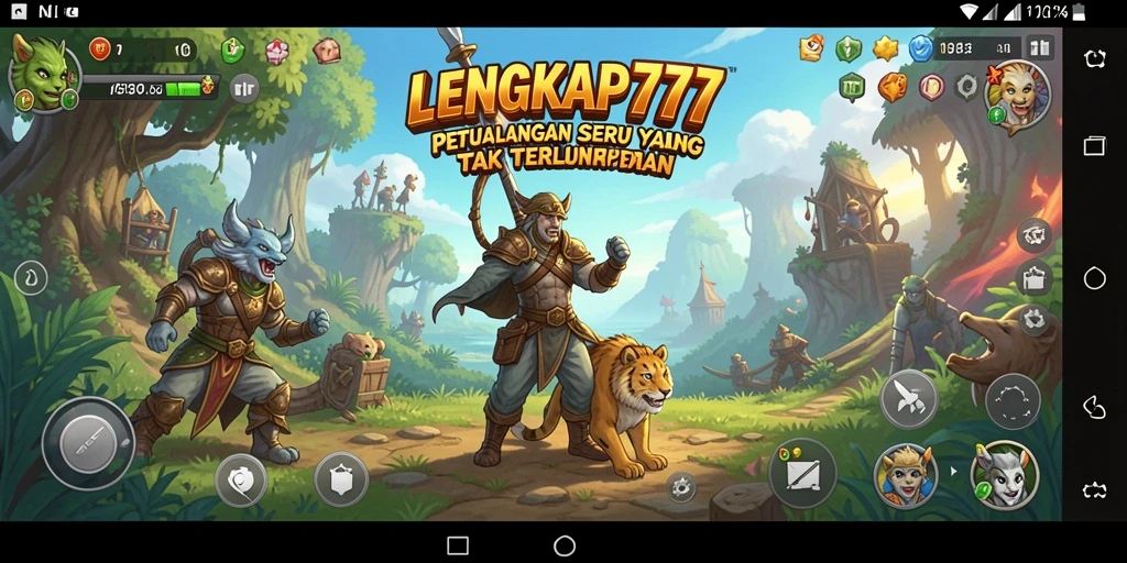 Tampilan gameplay seru dalam LENGKAP777 dengan petualangan yang menantang.