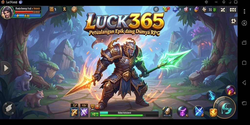 Tampilan gameplay memukau dari LUCK365 yang menyajikan petualangan RPG.