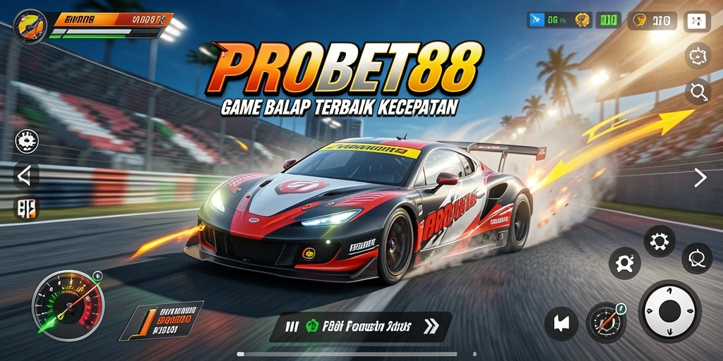 Tampilan gameplay menarik dari PROBET88 dengan aksi balap yang mendebarkan.